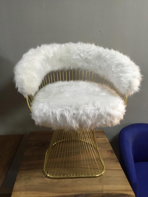 Peluş Platner Sandalye